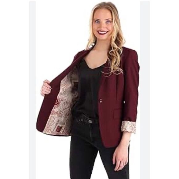 Harry Potter Marauder's Map Women's 10 Blazer Harry Potter Logo Wizarding World - Picture 1 of 9